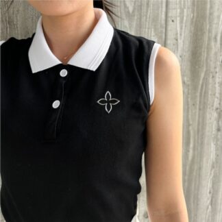 SLEEVELESS POLO BLACK